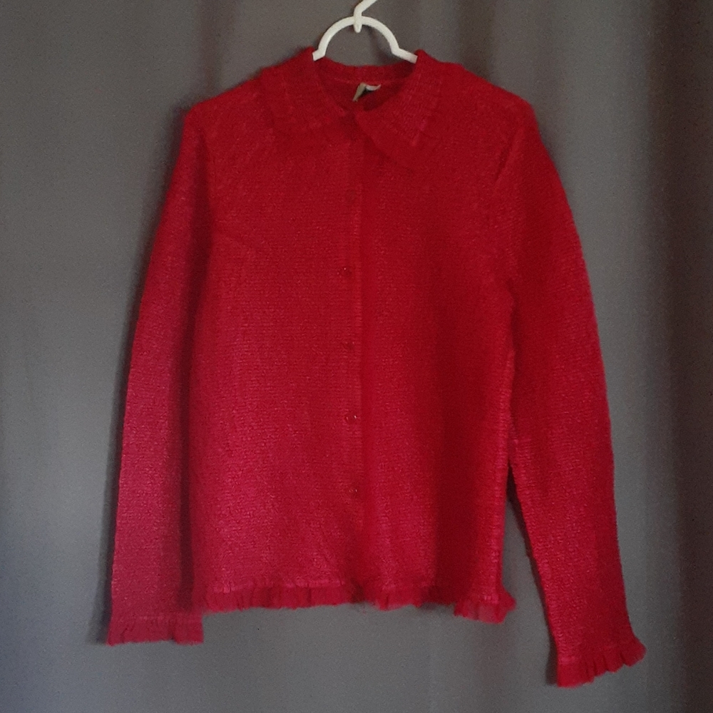 Itsu Red Chiffon Jacket